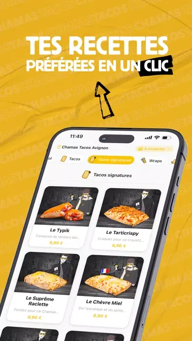 Tangkapan skrin Chamas Tacos