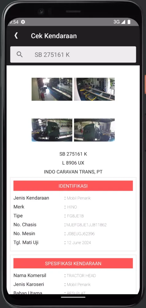 Tangkapan skrin KIR Surabaya