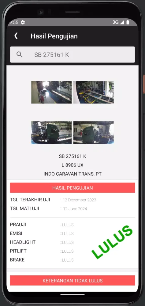 Tangkapan skrin KIR Surabaya