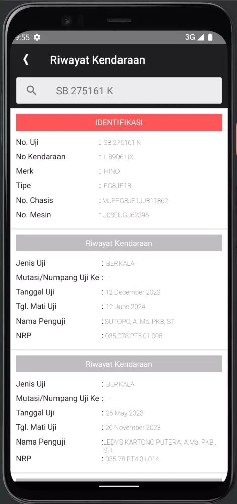 Tangkapan skrin KIR Surabaya