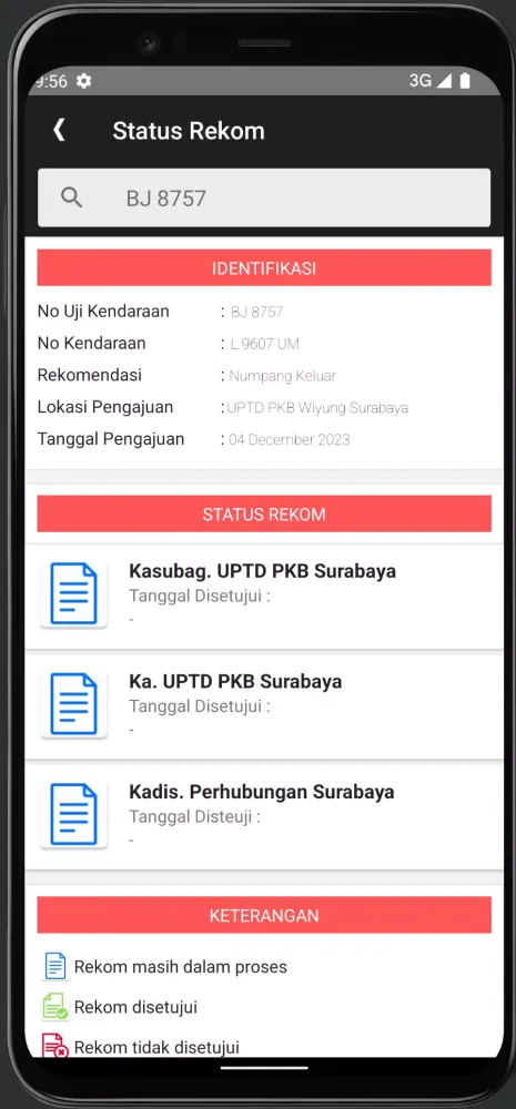 Tangkapan skrin KIR Surabaya