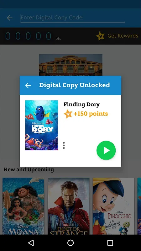 Capturas de tela do Disney Movies