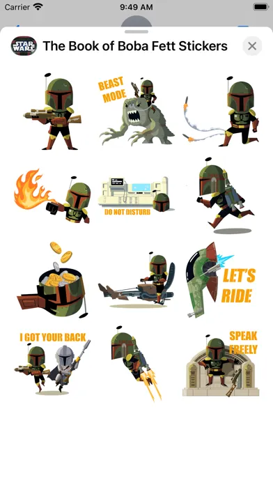 Zrzuty ekranu The Book of Boba Fett Stickers