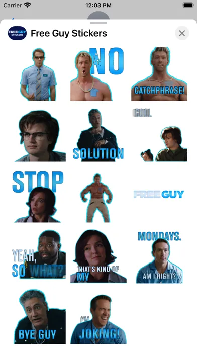 Free Guy Stickers Ekran Görüntüleri
