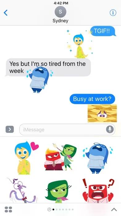 Tangkapan skrin Disney Stickers: Inside Out