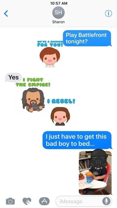 Capturas de tela do Star Wars Stickers2