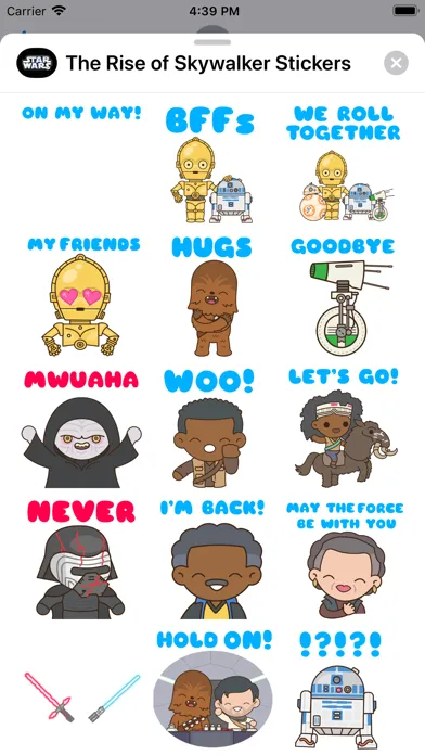 Capturas de pantalla de The Rise of Skywalker Stickers