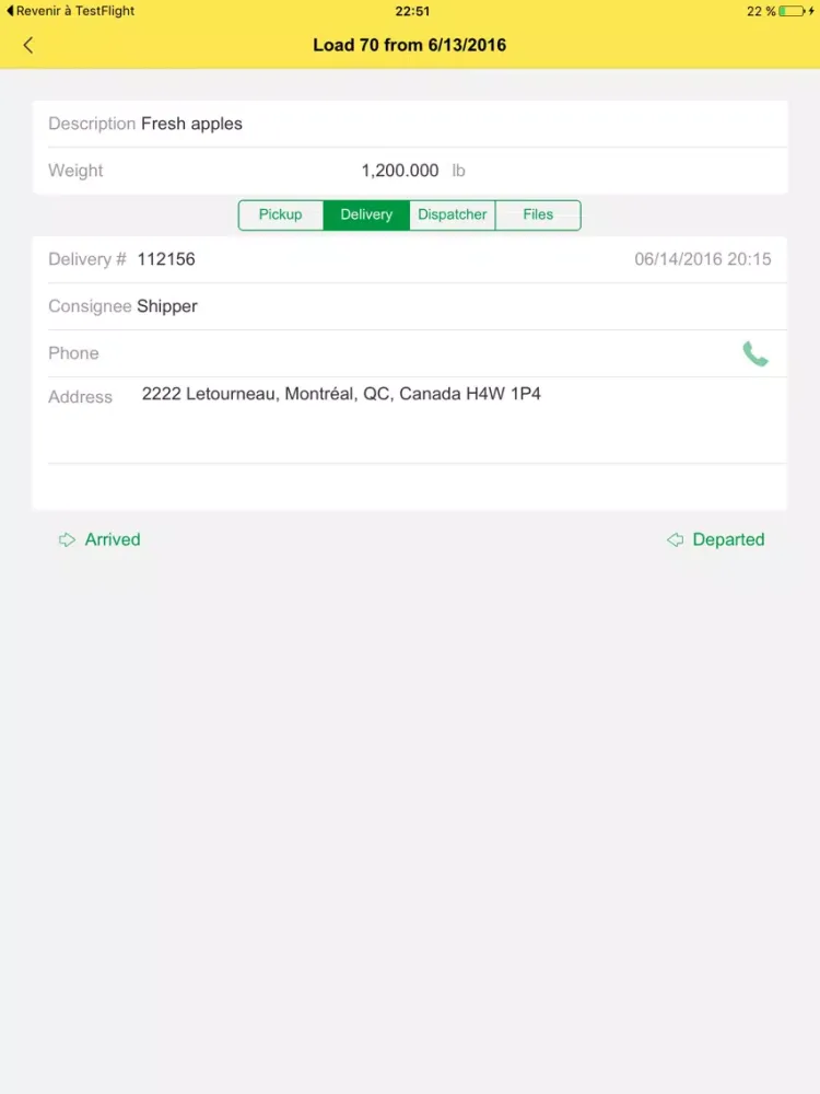 Captures d'écran de DispatchMax for Carriers iPad 