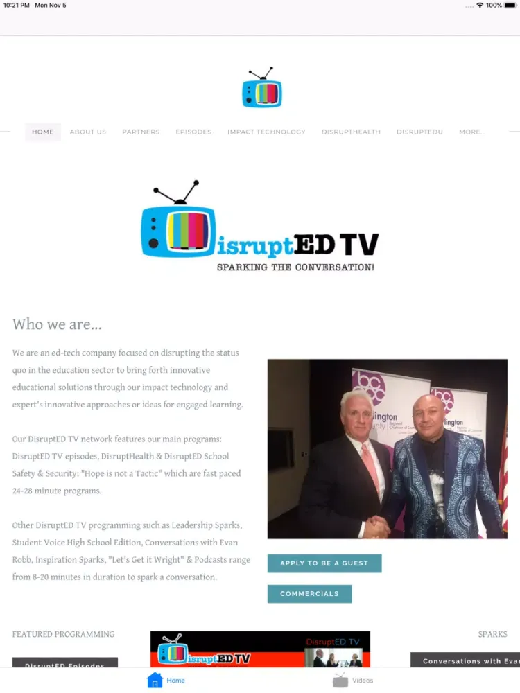 DisruptED TV iPad  سکرین شاٹس