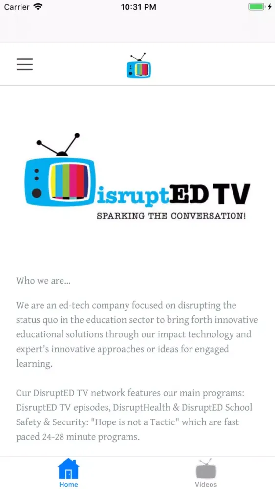 DisruptED TV سکرین شاٹس