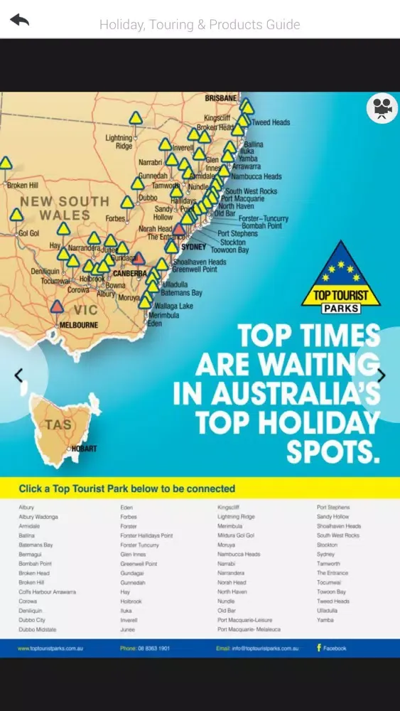 Capturas de pantalla de NSW Caravan Camping & RV Guide