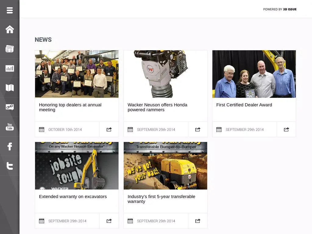 Wacker Neuson Hub iPad  スクリーンショット