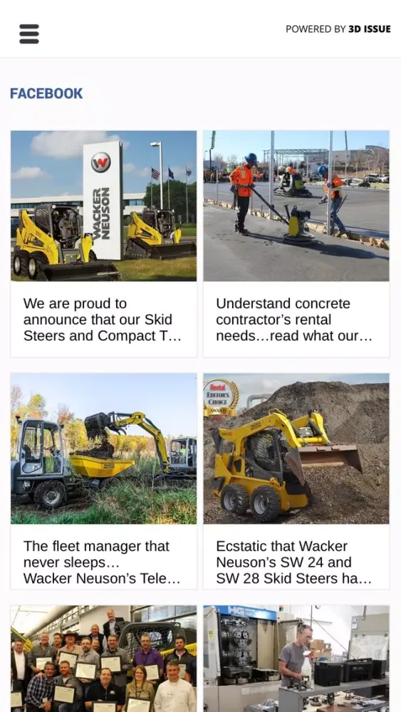 Wacker Neuson Hub スクリーンショット