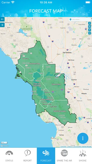 Screenshot di Spare the Air Bay Area