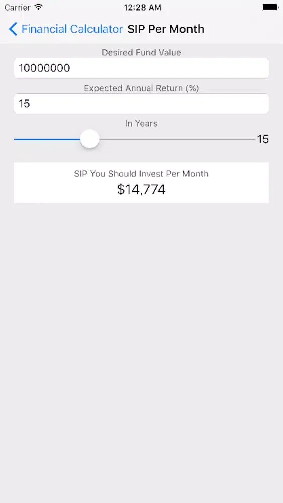 Capturas de tela do FinCal - Financial Calculator