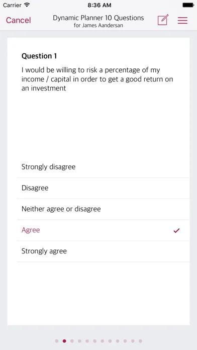 Dynamic Planner: Risk Profiler Screenshots