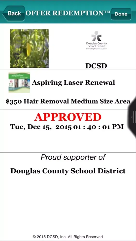 Ảnh chụp màn hình của Douglas County School District Passport to Savings