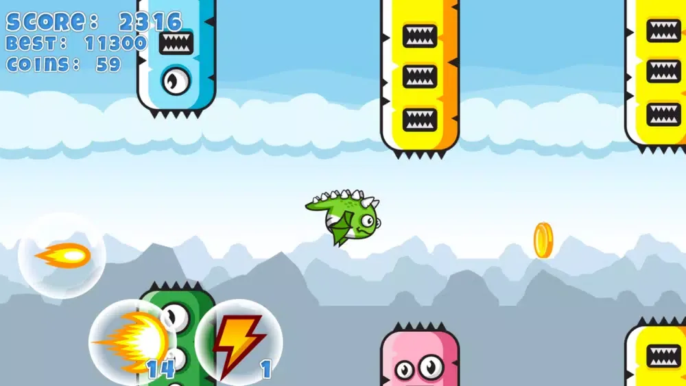 Flappy Clumsy Dragon স্ক্রিনশট
