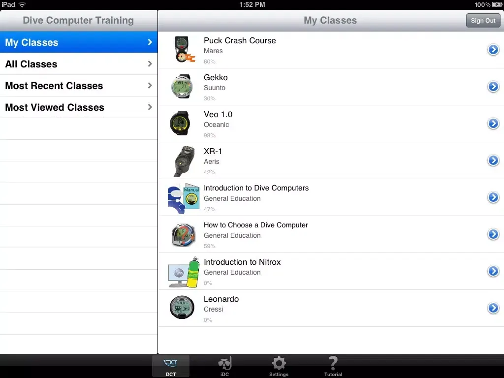 صور DiveComputerTraining HD iPad 