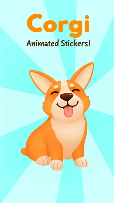 Screenshot di Happy Corgi Animated Stickers