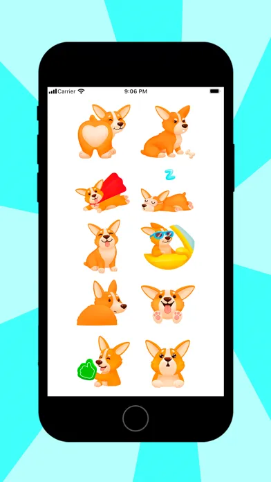 Screenshot di Happy Corgi Animated Stickers