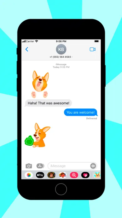 Screenshot di Happy Corgi Animated Stickers
