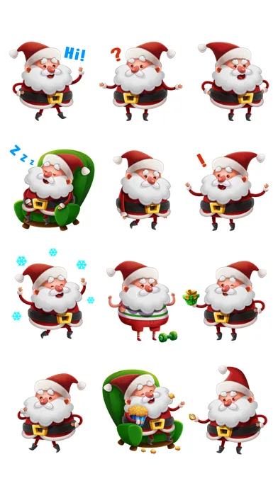 Capturas de tela do Kind Santa Claus – Christmas stickers for iMessage