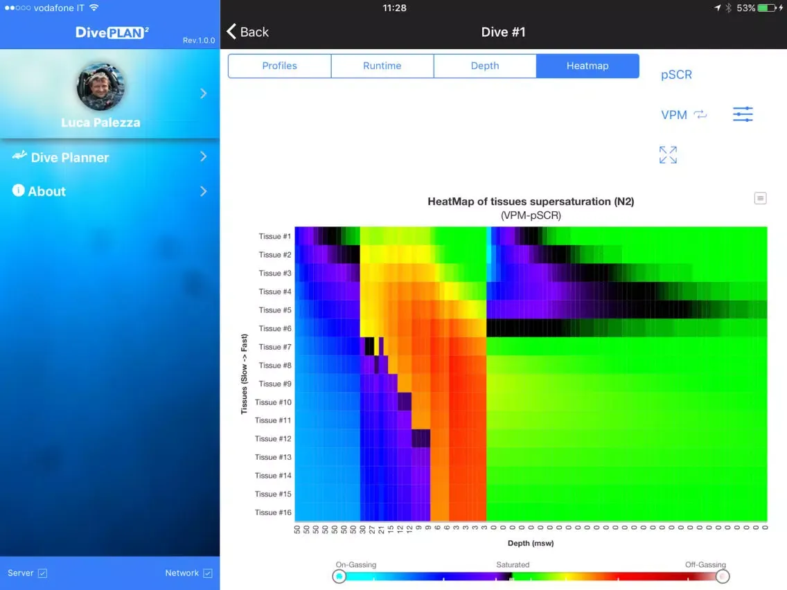 Screenshot di DivePlan2 iPad 