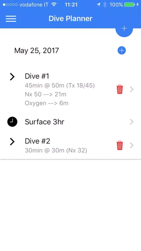 Screenshot di DivePlan2
