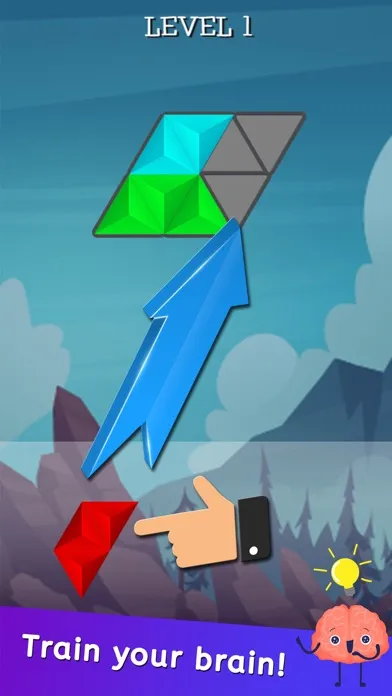 ภาพหน้าจอของ Matching Triangles Tangram