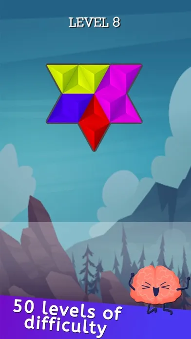 ภาพหน้าจอของ Matching Triangles Tangram