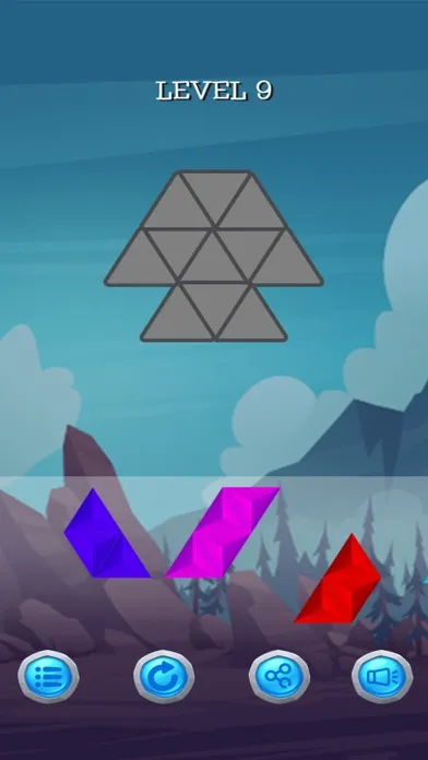 ภาพหน้าจอของ Matching Triangles Tangram