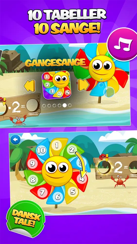 Ảnh chụp màn hình của Gangesange med Miniklub