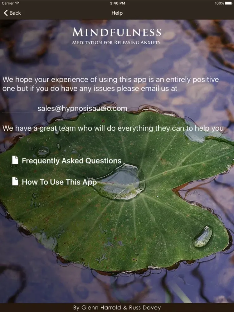 Ảnh chụp màn hình của Mindfulness Meditation for Releasing Anxiety iPad 