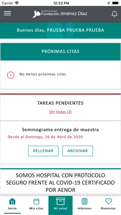 Fundación Jimenez Díaz Screenshots