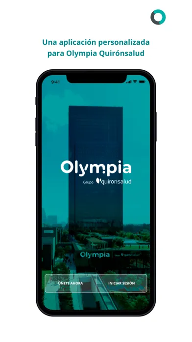 Capturas de tela do Olympia Quirónsalud
