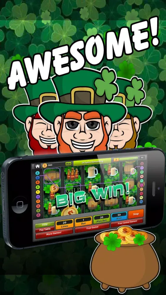 Скриншоты Leprechaun Slots FREE – Spin the Irish Luck Bonus Casino Wheel , Big Win Jackpot Gold Fortune Fever