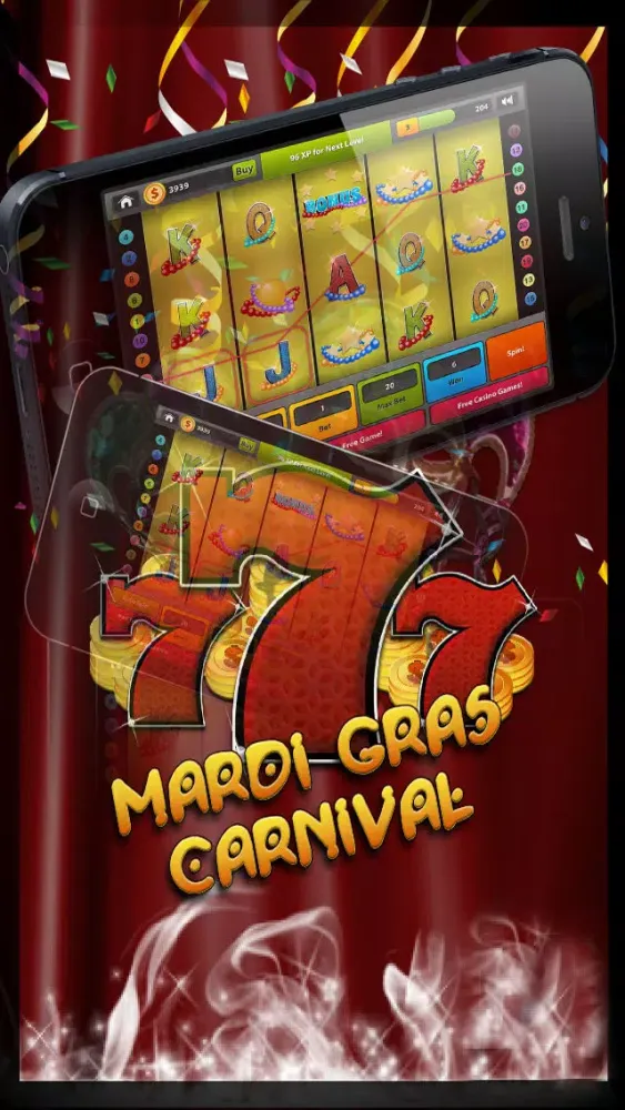 Capturas de pantalla de Mardi Gras Slots FREE – Big Win Jackpot , Spin the Bonus Casino Wheel Craze