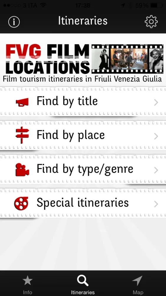 Film tourism - Tourist itineraries and the discovery of the films set in Friuli Venezia Giulia. Ekran Görüntüleri