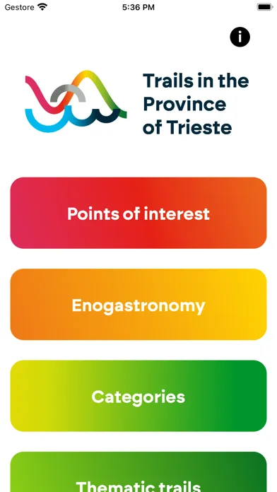 Capturas de tela do Percorsi Provincia di Trieste