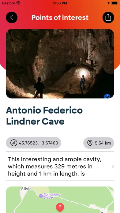Capturas de tela do Percorsi Provincia di Trieste