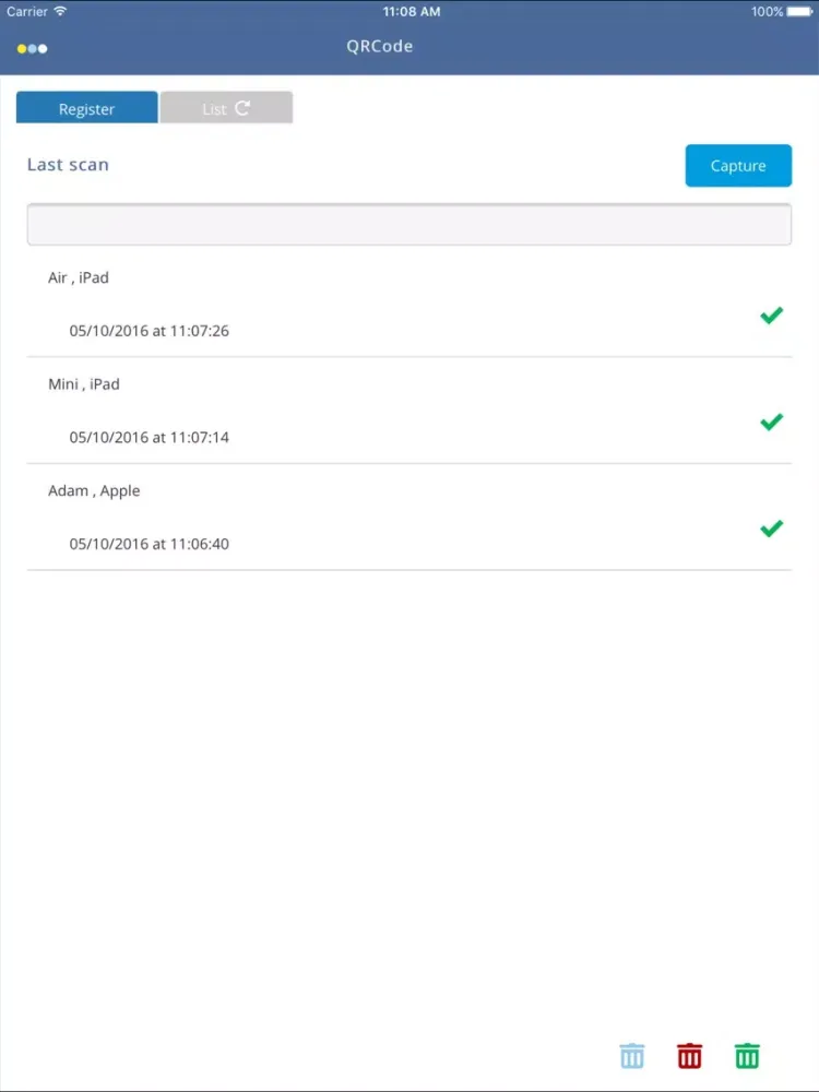 Tangkapan layar Air OnSite iPad 