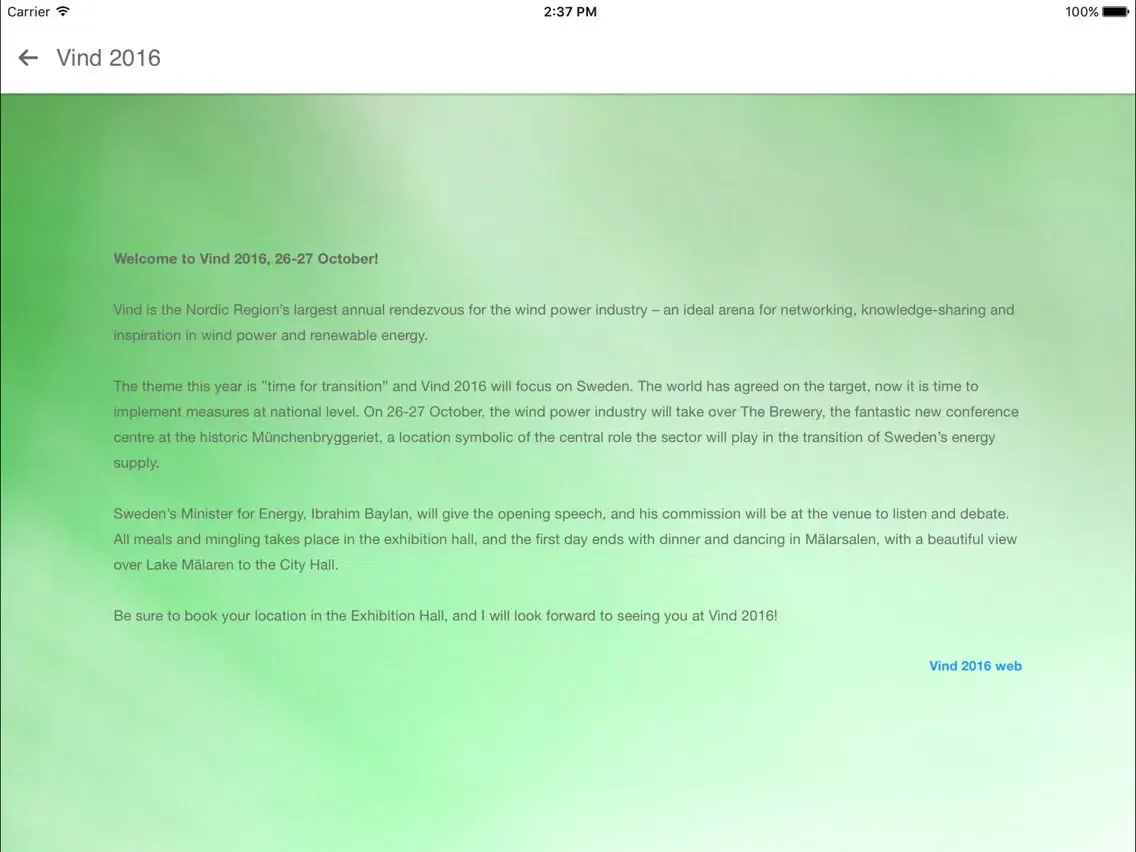 Vind 2016 iPad  سکرین شاٹس
