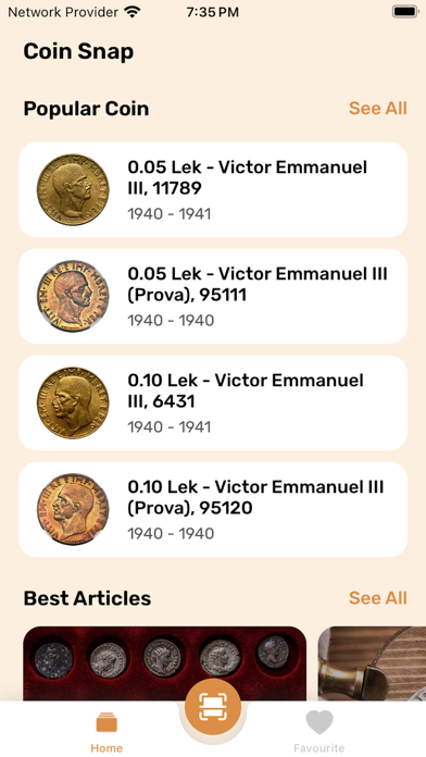Capturas de pantalla de Coin Identifier - CoinSnap