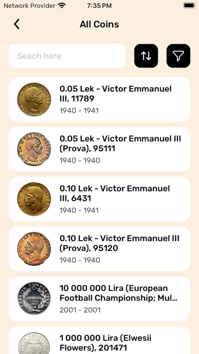 Capturas de pantalla de Coin Identifier - CoinSnap