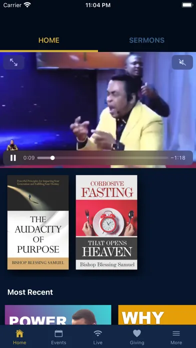 Capturas de tela do Royal Place Ministries Int'l