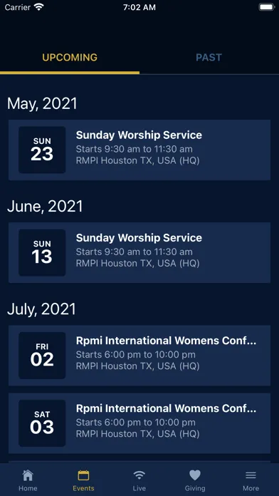 Capturas de tela do Royal Place Ministries Int'l