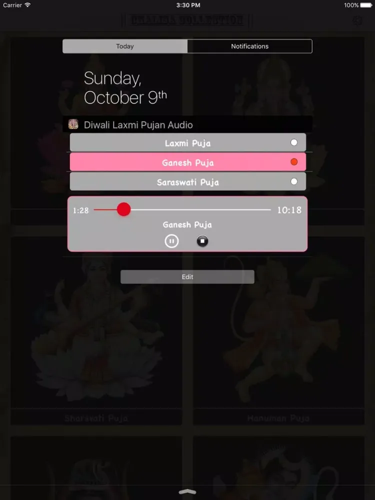 ภาพหน้าจอของ Diwali Laxmi Pujan Audio iPad 