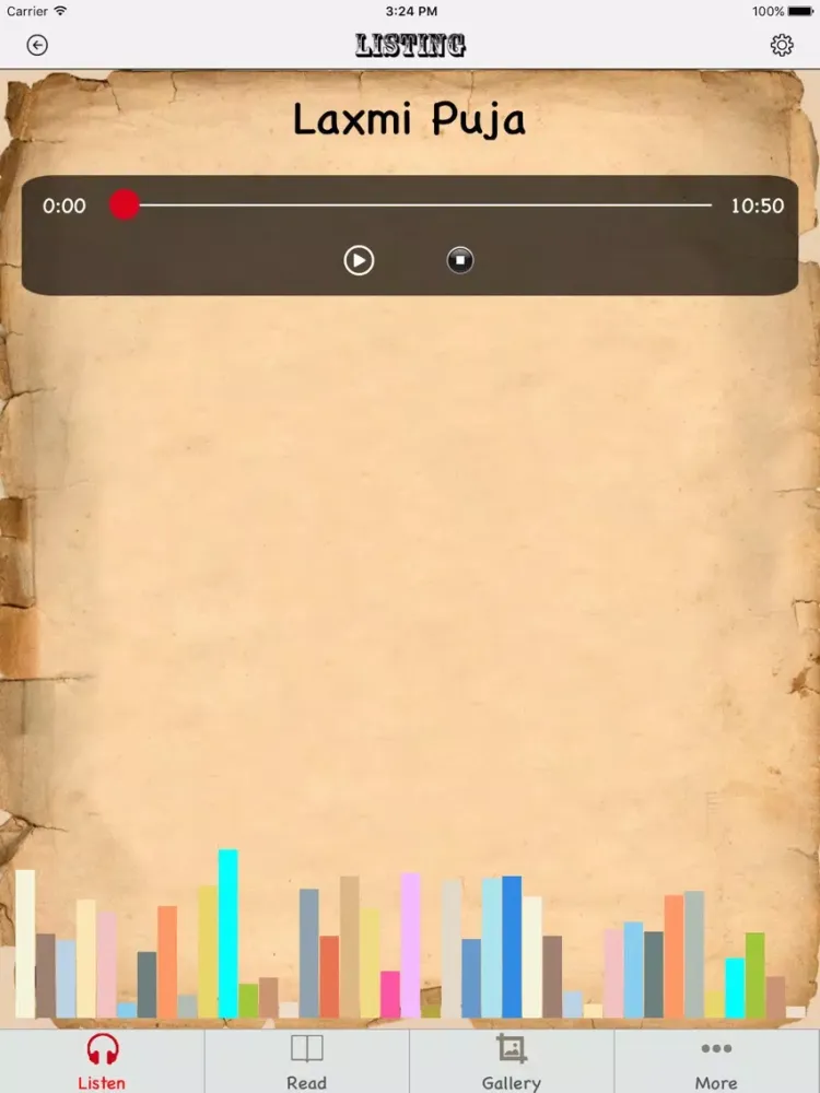 ภาพหน้าจอของ Diwali Laxmi Pujan Audio iPad 