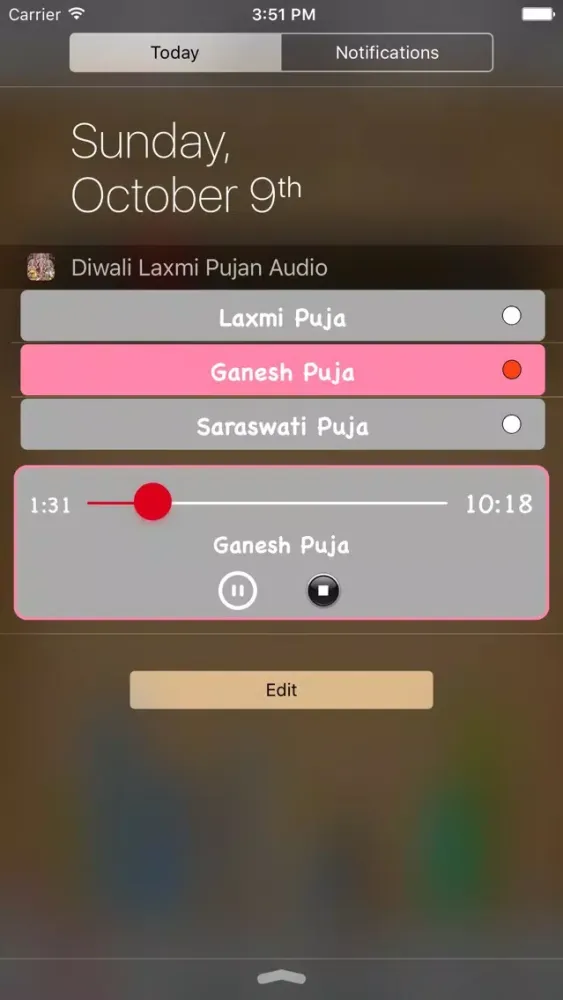 ภาพหน้าจอของ Diwali Laxmi Pujan Audio
